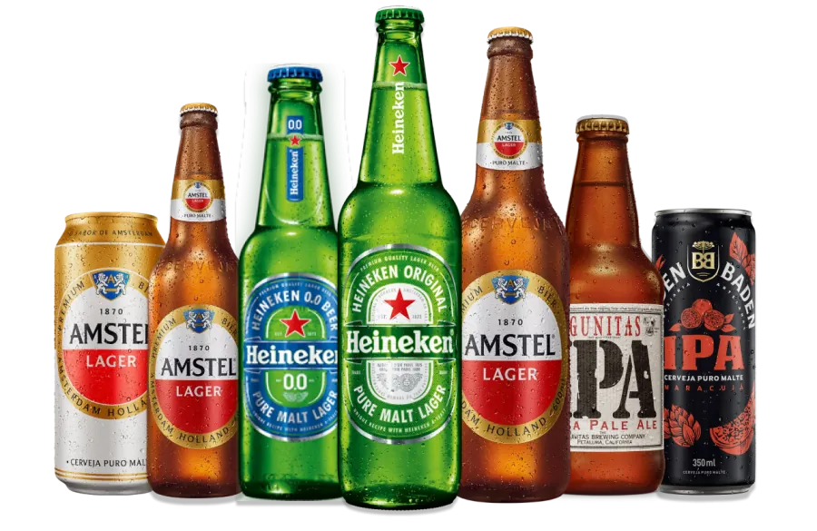 Cervejas Heineken, Amstel, Lagunitas e Baden Baden do portfólio da Nova Cintra